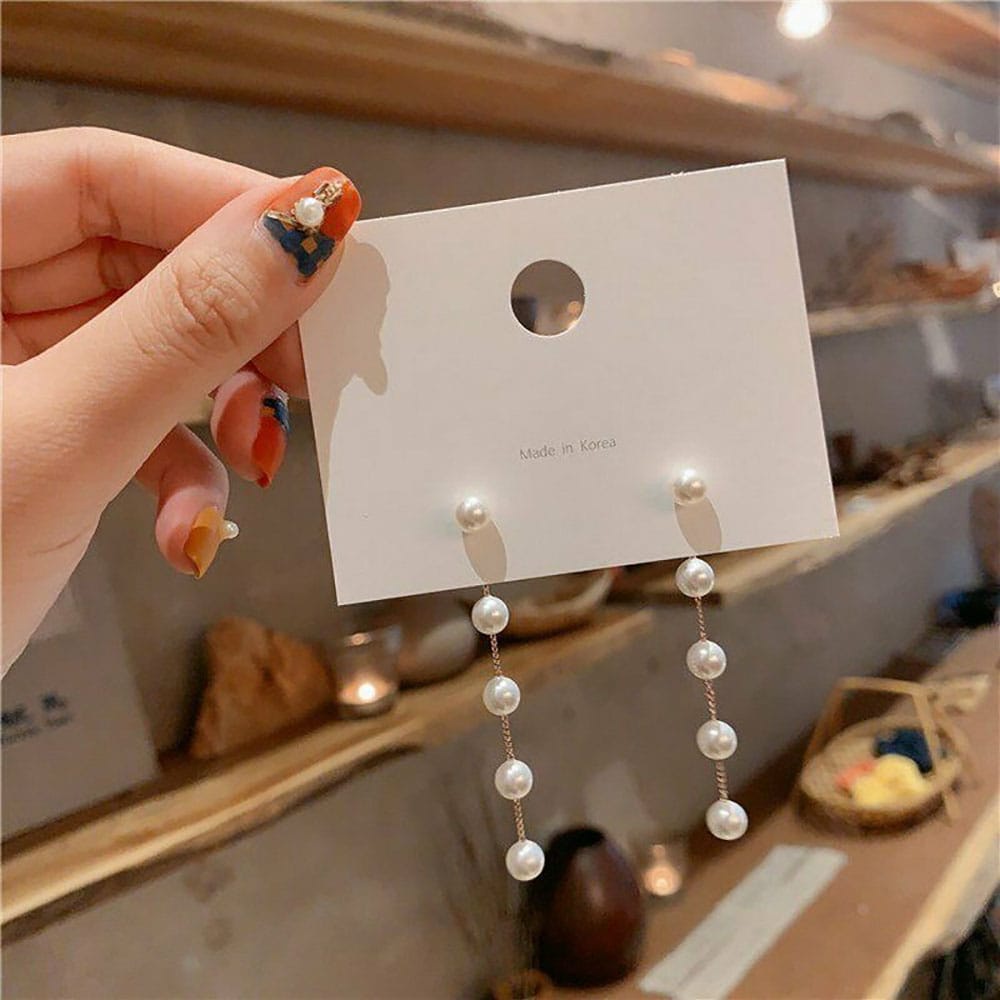 Anting Mutiara Rantai Panjang Anting Korea