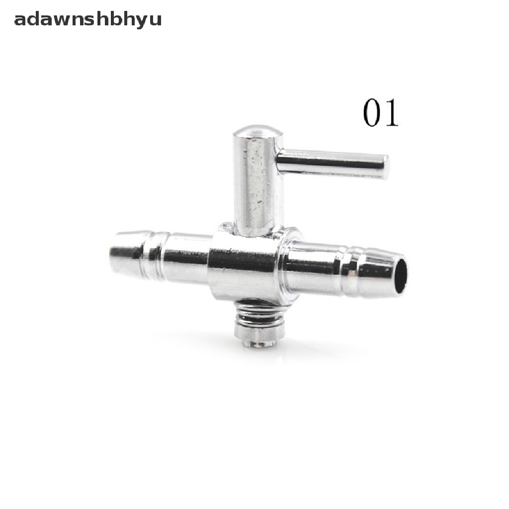 Adawnshbhyu 1pc Tangki Aquarium Pompa Angin Air Flow Tabung Pipa Jalur Katup Kontrol Stainless Steel