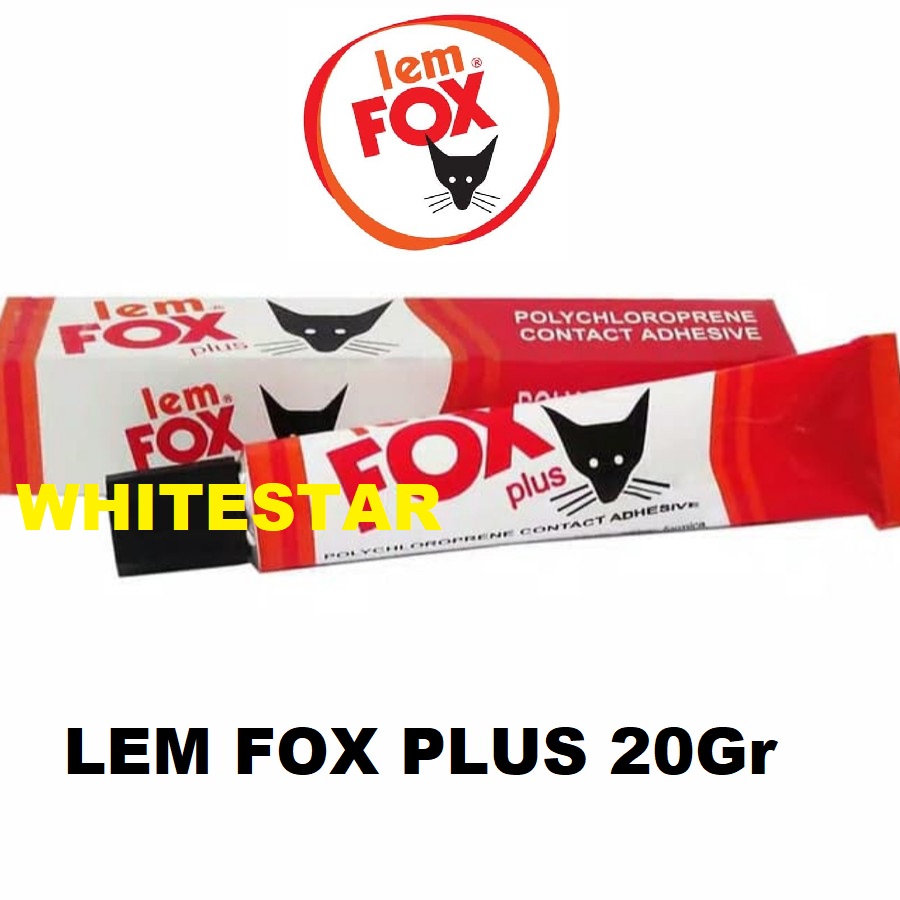 

lem fox plus tube 20 gram - lem serbaguna sepatu otomotif