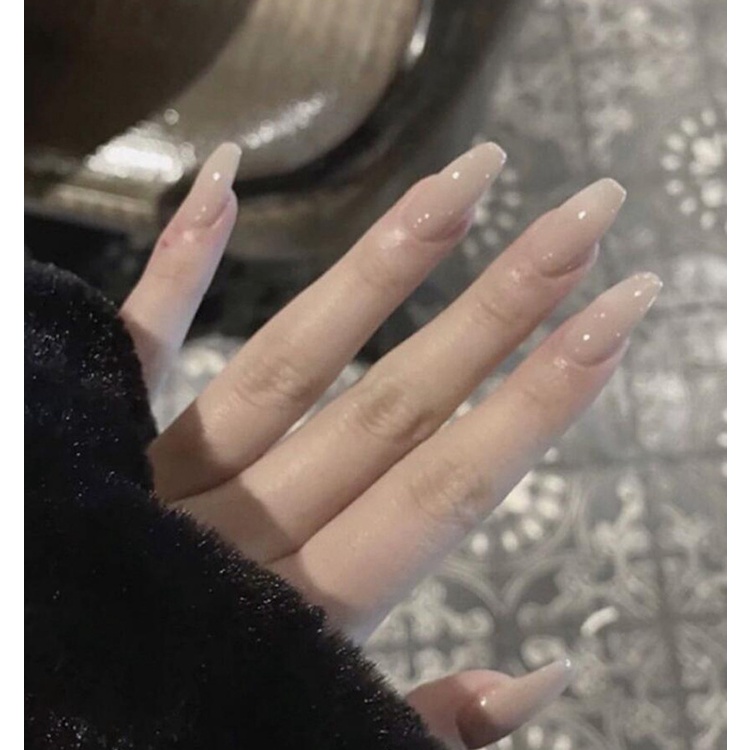 24 Pcs Kuku Palsu Gaya Perancis Untuk Nail Art