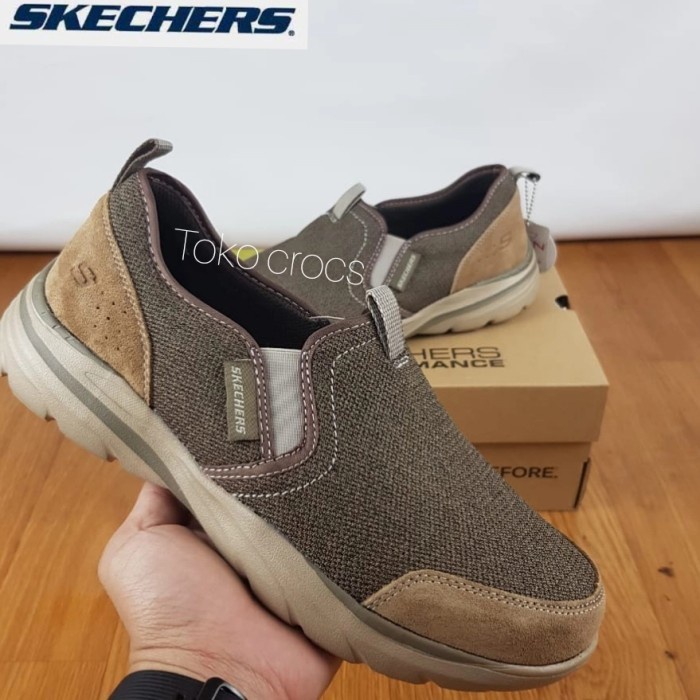 Sepatu Pria Skechers Corven Horst - Coklat, 40