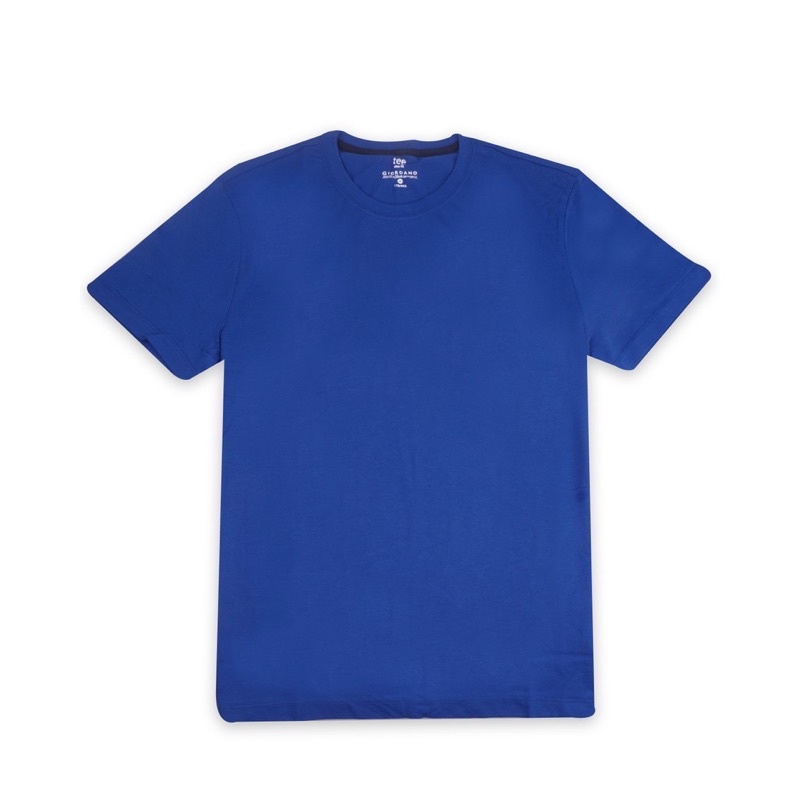 GIORDANO Original Crew Neck Tee Kaos Oblong Katun Polos Pria - Surf the Web Blue Biru