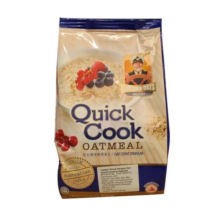 

Captain Oats Quick Cook Oatmeal 200Gr