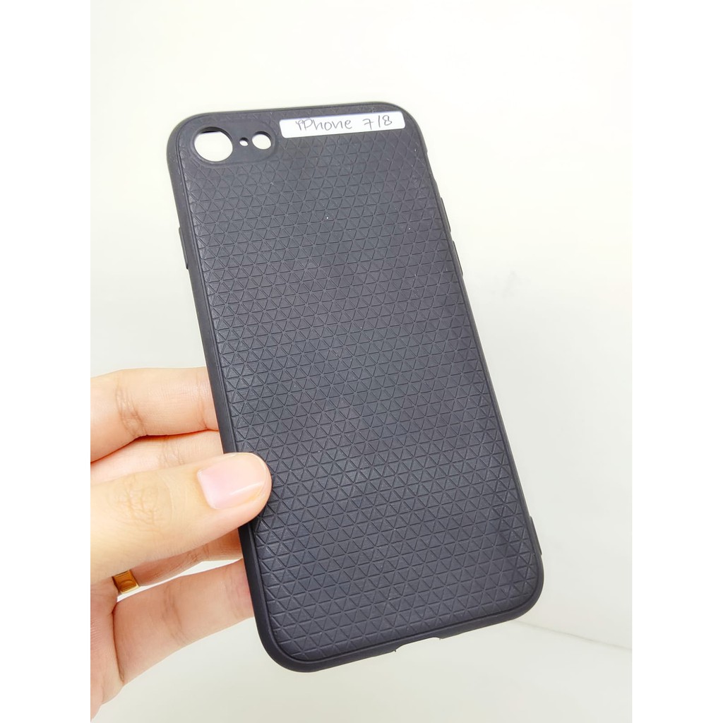 LUXURY Real Fiber iPhone X XS iPhone 7 8 with Pelindung Camera TPU Black Matte