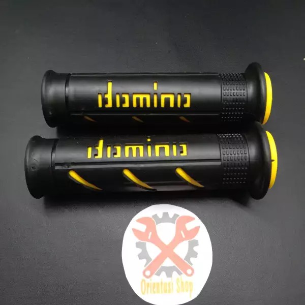 Grip domino kuning handgrip domino karet empuk Universal Honda Yamaha Suzuki Kawasaki