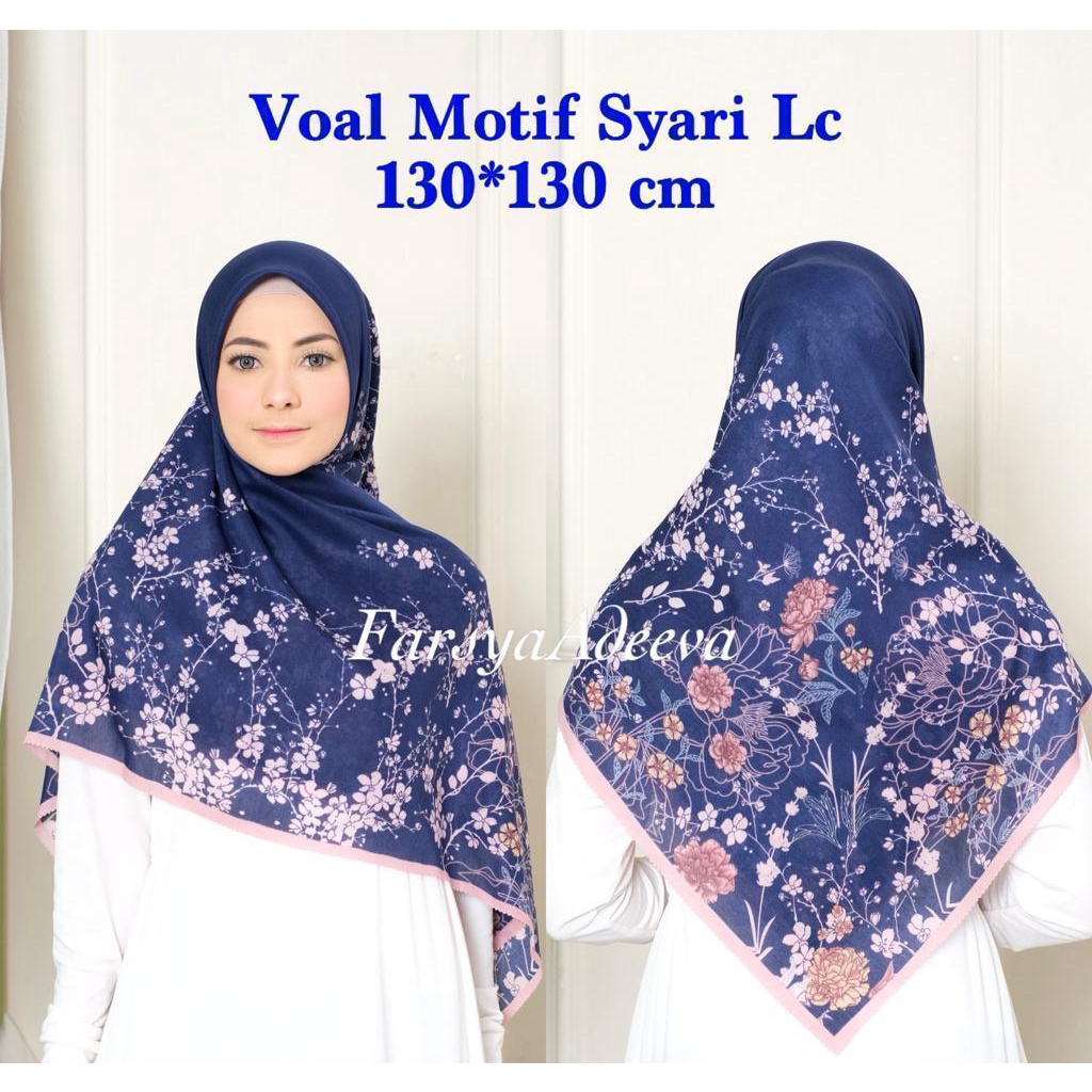 SEGI EMPAT SYAR'I DEENAY LASERCUT KW KERUDUNG SEGIEMPAT JUMBO MOTIF TERBARU NAYLA HIJA'B BAHAN