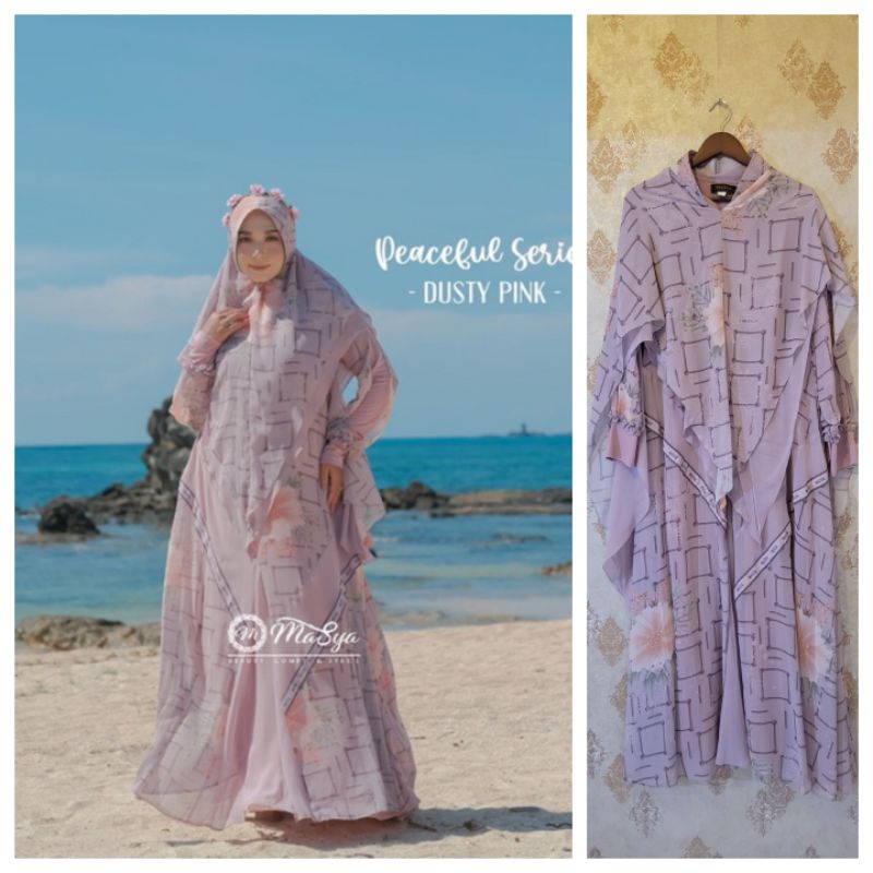 [MADENIA SYAR'I SALE] GAMIS SYARI TERBARU / DRESS SET PRINTING  " PEACEFUL SERIES PRELOVED " by Masy