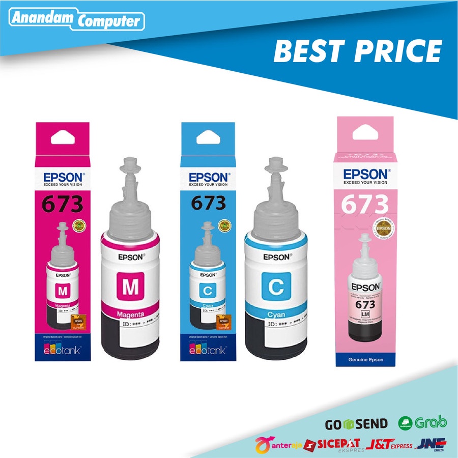 Tinta Epson 673 Black Untuk Printer L800/L805/L810/L850/L1800