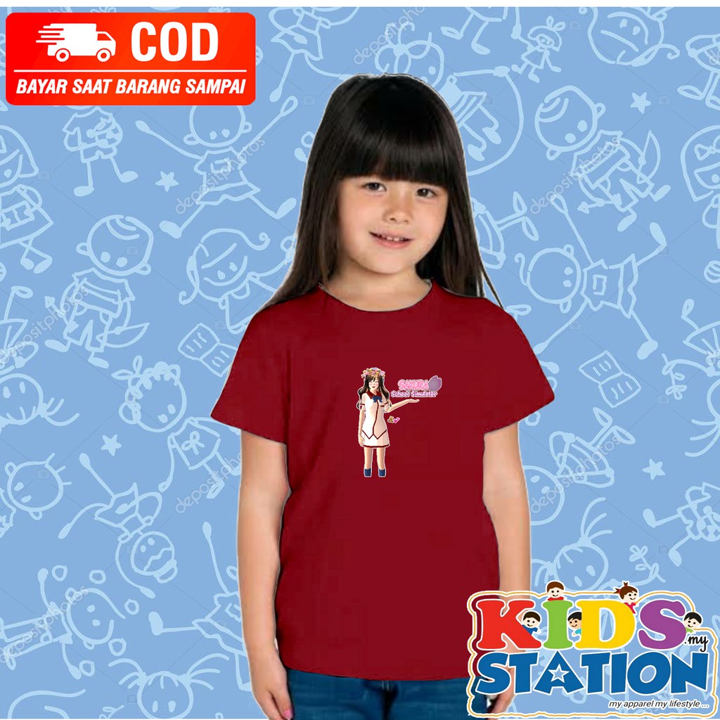 BAJU KAOS ANAK SAKURA SCHOOL SIMULATOR A1 BAJU TSHIRT KAOS ANAK ANAK