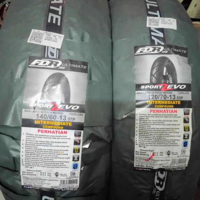 Paket ban luar FDR sport zevo Nmax depan belakang 120/70-13 140/60-13 centralvar89 Ayo Beli