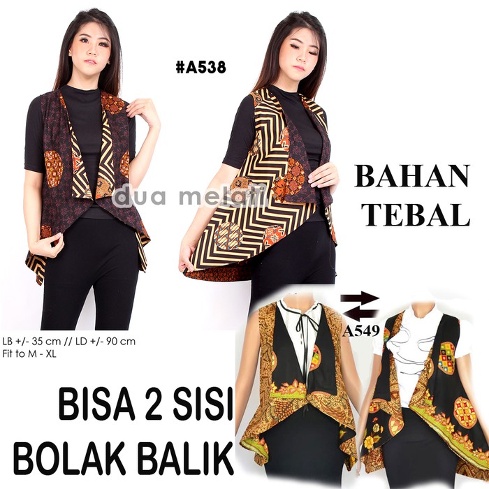 Tunik Batik Jas Panjang Bolero Cardigan Rompi Panjang A307