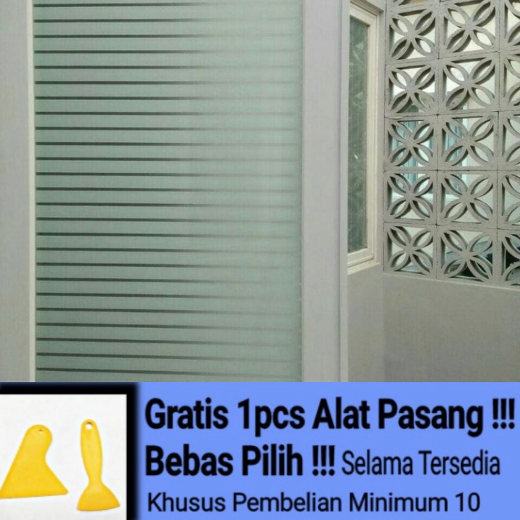 Stiker | Stiker Kaca Film Sandblast | Stiker Kaca Motif Garis