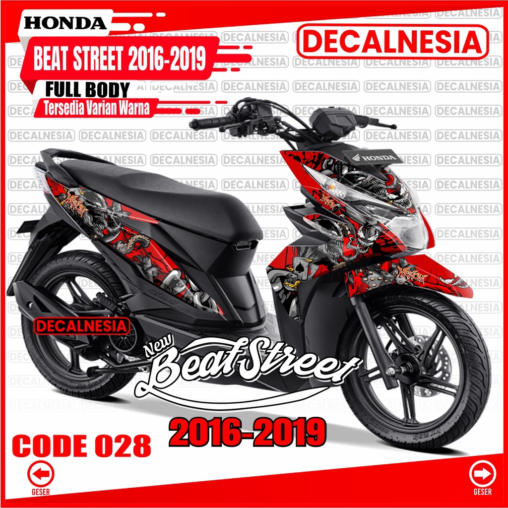 Decal Sticker Beat Street 2018 2019 Old Full Body Motor Honda Stiker Beat Street 2016 2017 Modifikas