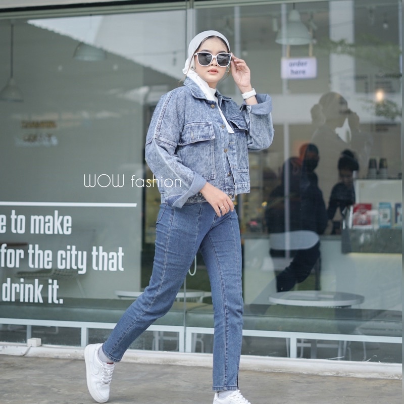 JWF JAKET JEANS WANITA PREMIUM OVERSIZE-7