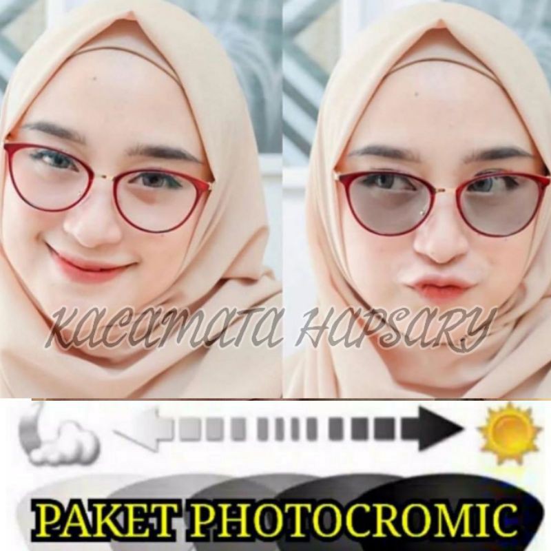 FRAME KACAMATA MINUS ANTI RADIASI | FREE LENSA PHOTOCROMIC | KACAMATA WANITA 1770 | KACAMATA ANTI UV