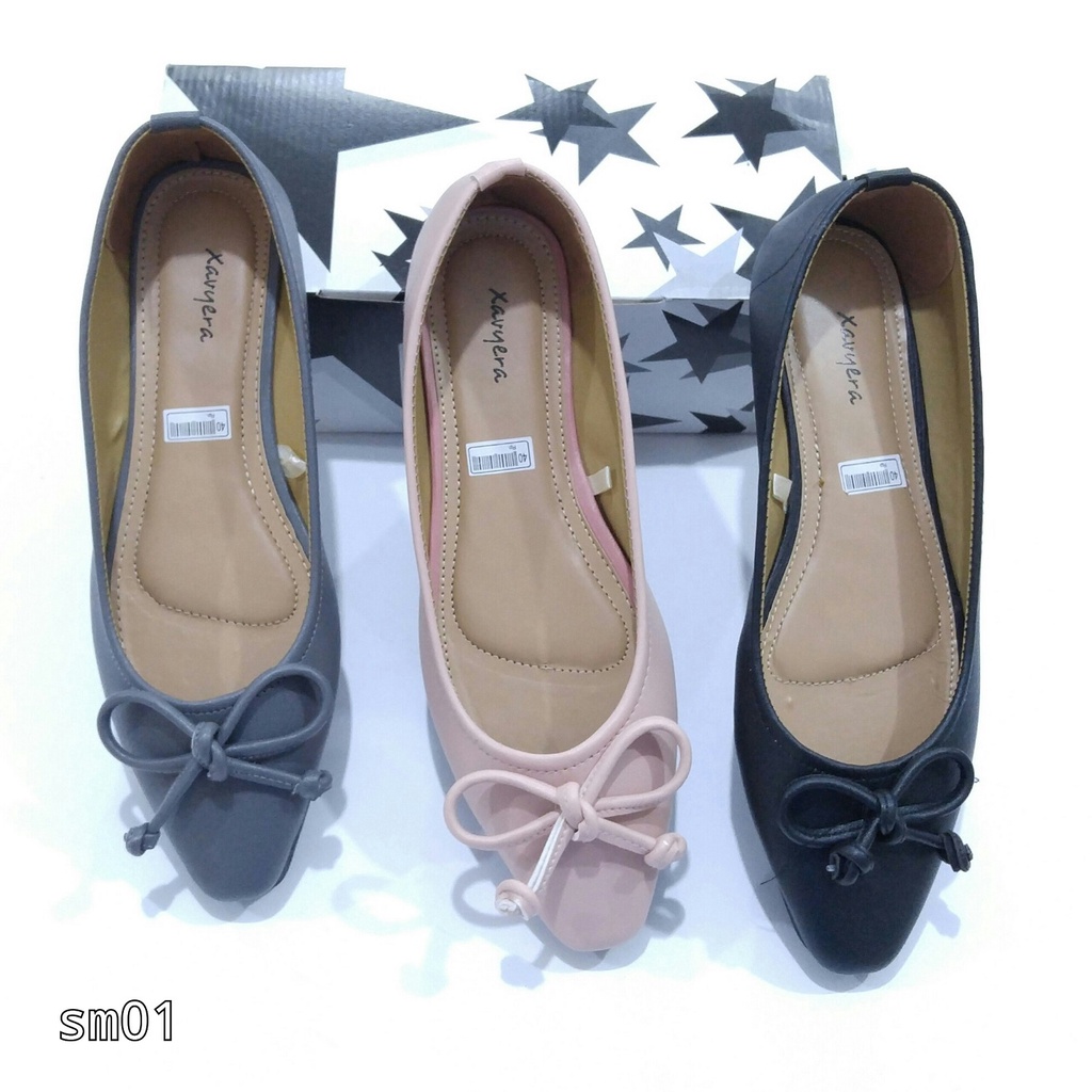 BORNEO SM03 dan SM01 Sepatu Flat Flatshoes Pita Bahan Sintetis Premium Keren by Xavyera