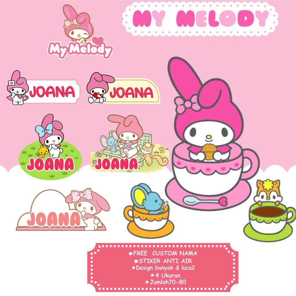 

STICKER NAMA MELODY / STIKER BUKU / STIKER LABEL CUSTOM