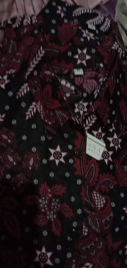 Nivana - Batik Couple Ayah Anak Manggar Sogan Hem Kemeja Sarimbit Keluarga Modern Seragam