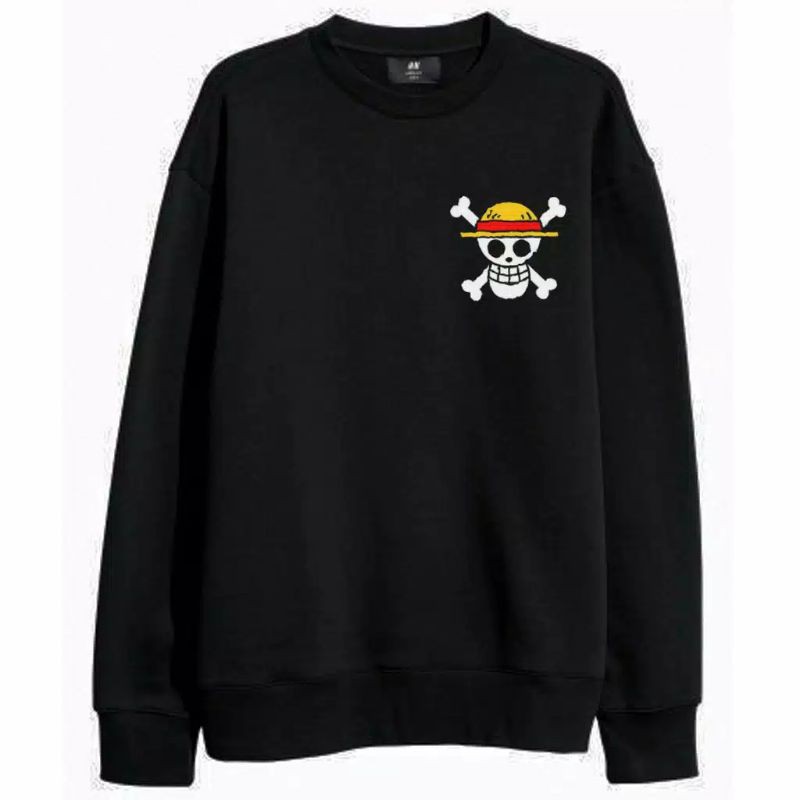 CREWNECK ANIME MUGIWARA LOGO SWEATER UNISEX PREMIUM TEBAL TERBARU'