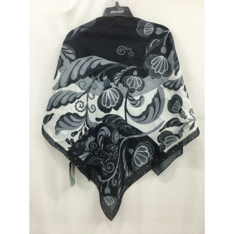Neniku Jilbab SegiEmpat Hikmat Fashion S1061 black Terbaru
