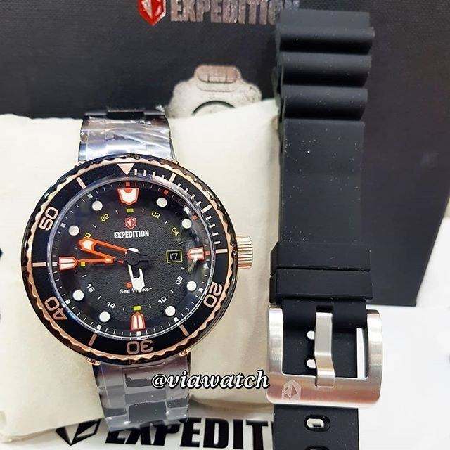 EXPEDITION E 6727 SEA WALKER BLACK KOMBI ROSE GOLD