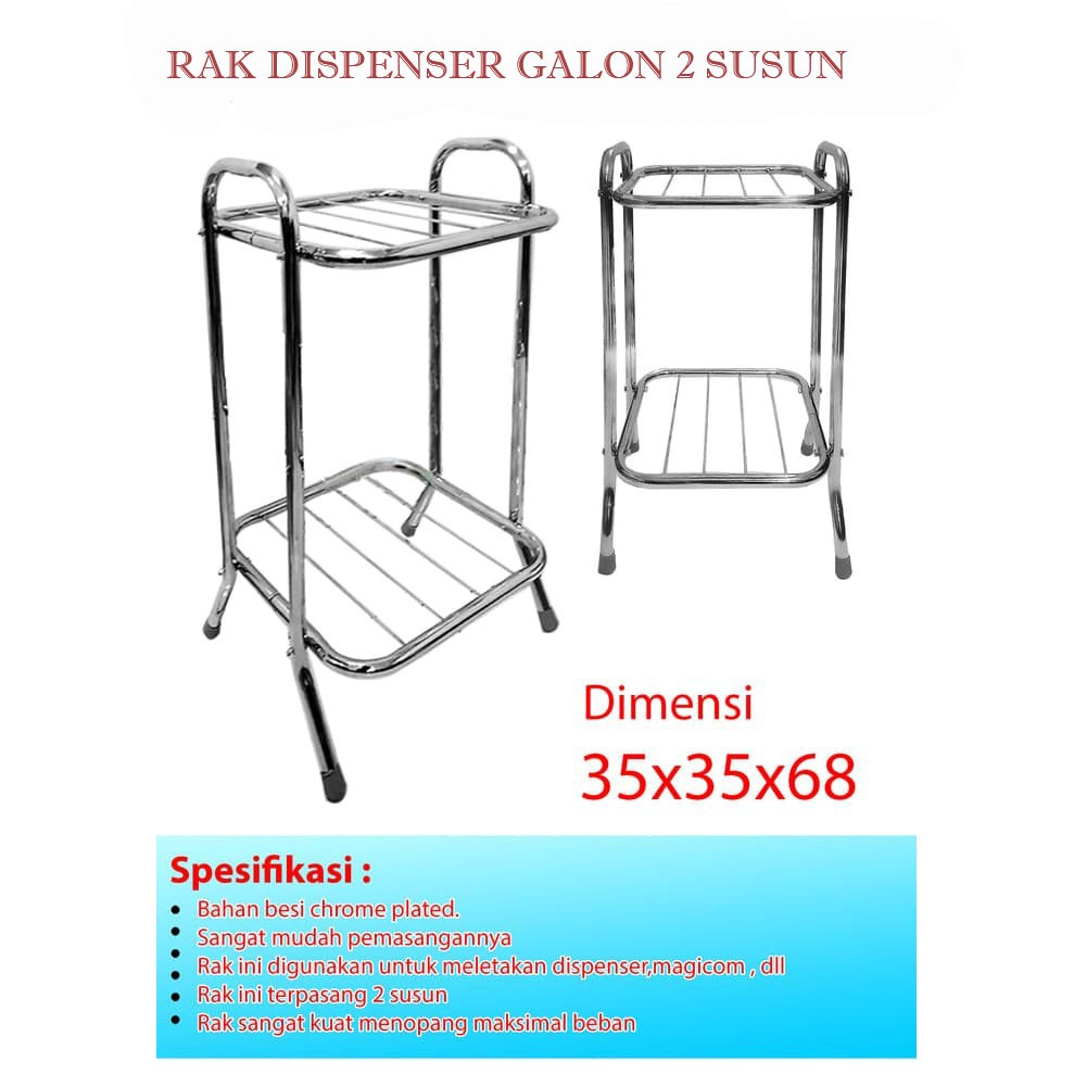 Jual Rak Dispenser Galon Stainless Susun Kaki Dispenser Galon Shopee Indonesia