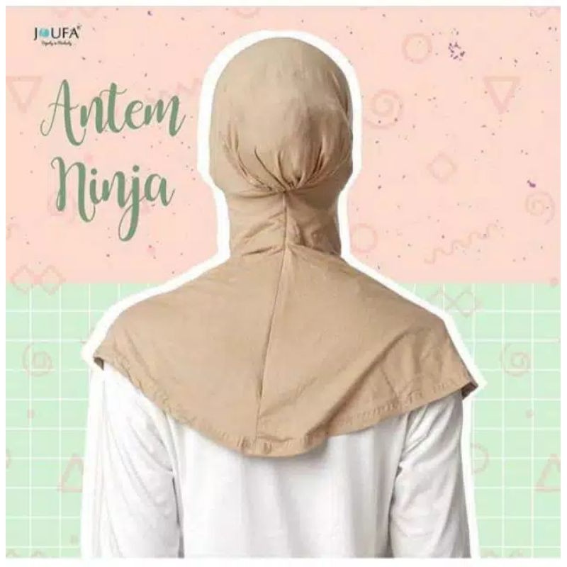 Inner Hijab Antem Ninja Resleting Anti Tembem Ciput Ninja Bahan Kaos Rayon Premium