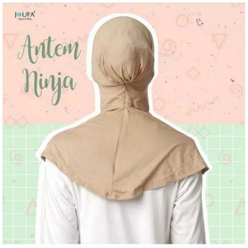 Inner Hijab Antem Ninja Resleting Anti Tembem Ciput Ninja Bahan Kaos Rayon Premium