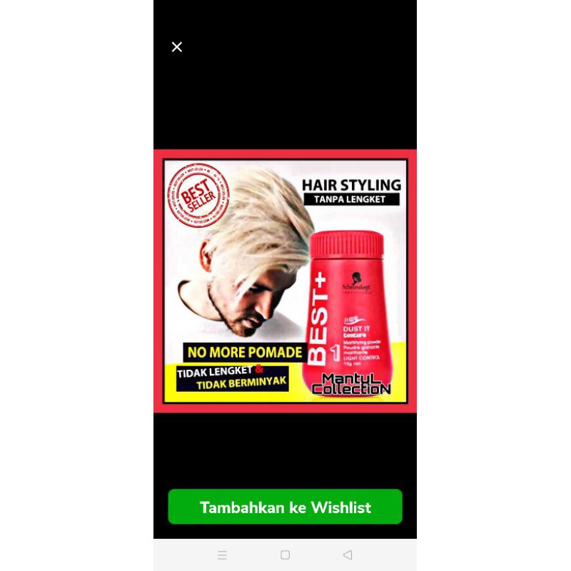 bedak rambut ,pomade rambut
