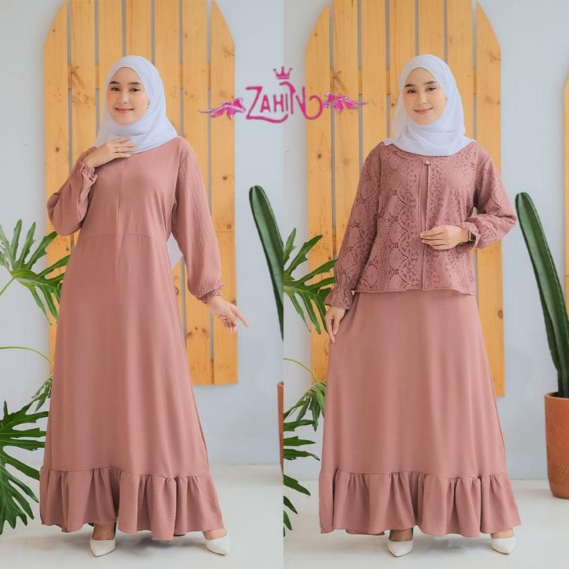 ZAHIN ORI CHAVA OUTHER / DHANISA DRESS // Gamis outher // Outer // Gamis Itycrepe