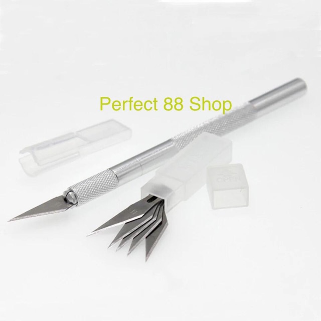 

Pisau Ic Handphone Set Plus Gagang Aluminium Precision Knife WL9309