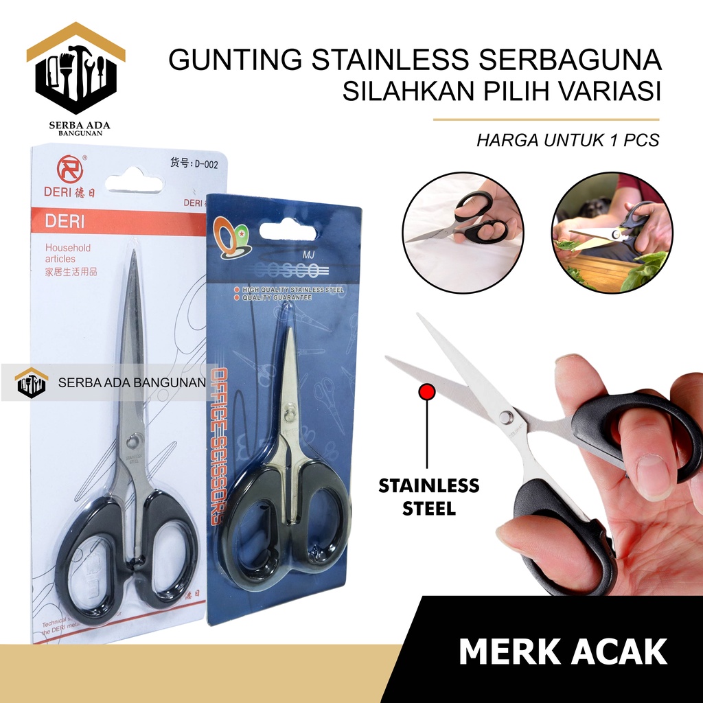 

Gunting Kertas Alat Gunting Kertas Stainless / Paper Scissors Besar Kecil Stainless murah