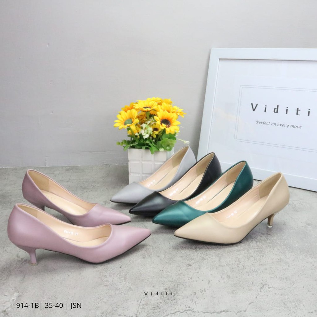 Vinz Shoes - [ 6 Warna ] Viditi Esme Doff Sepatu Import Wanita Heels Prewed Wedding Nikah-4