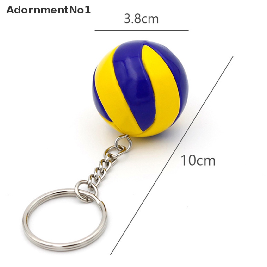 (AdornmentNo1) Gantungan Kunci Bentuk Bola Voli Mini Bahan PVC