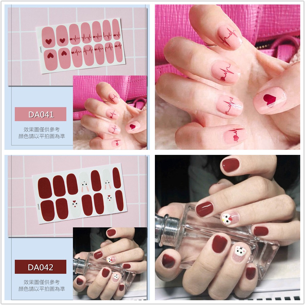 &lt;Jjoygirl&gt;DA Nail sticker motif / sticker kuku / stiker kuku / nail stiker glitter / stripes design