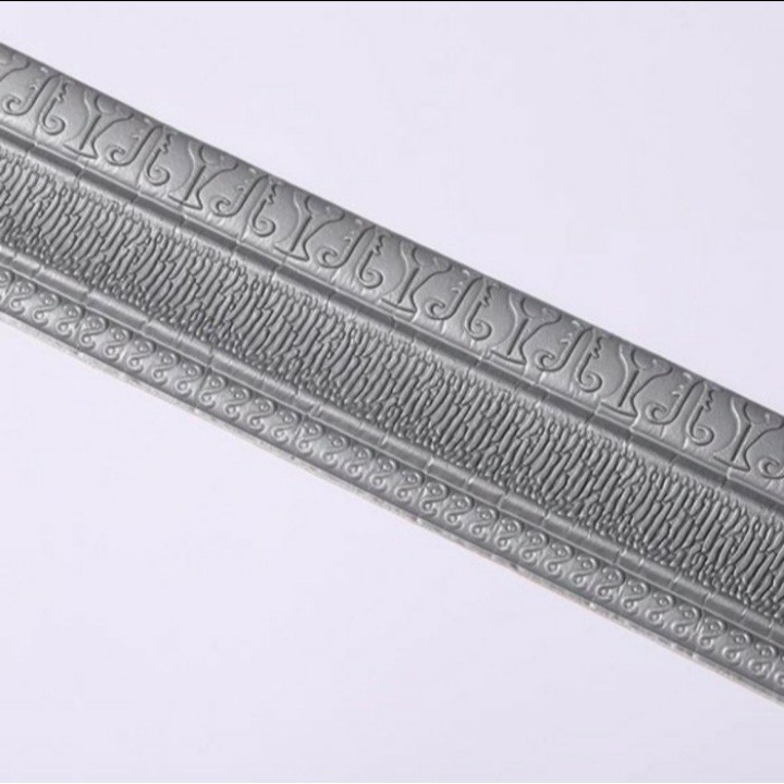 Wallpaper Foam 3D List / Stiker Dinding Atas / Wall Sticker List - 5MM-Abu Y002