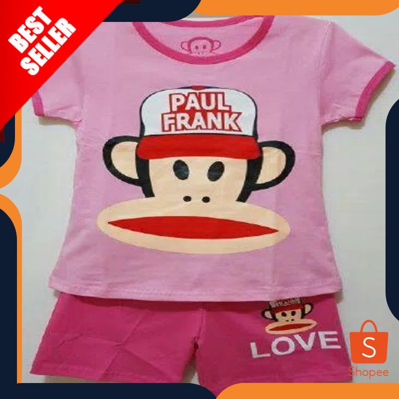 TERMURAH SETELAN ANAK  PAUL FRANK PINK | KAOS KARAKTER ANAK PEREMPUAN ORIGINAL