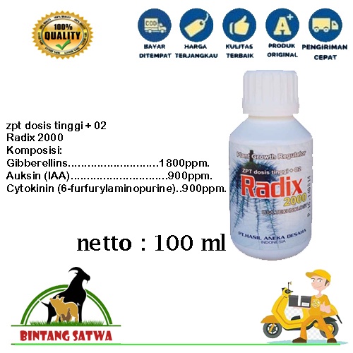 ZPT Dosis Tinggi + O2 Radix 2000 kemasan 100 ml