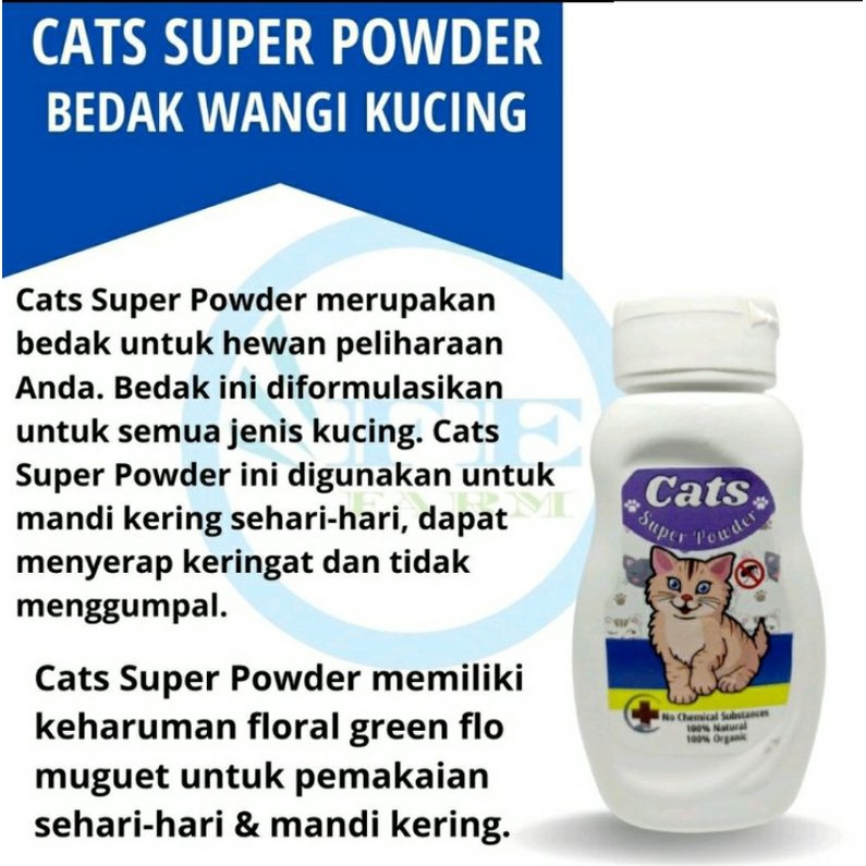 Bedak Wangi Anti Jamur Anti Bau Kucing Cats Super Powder