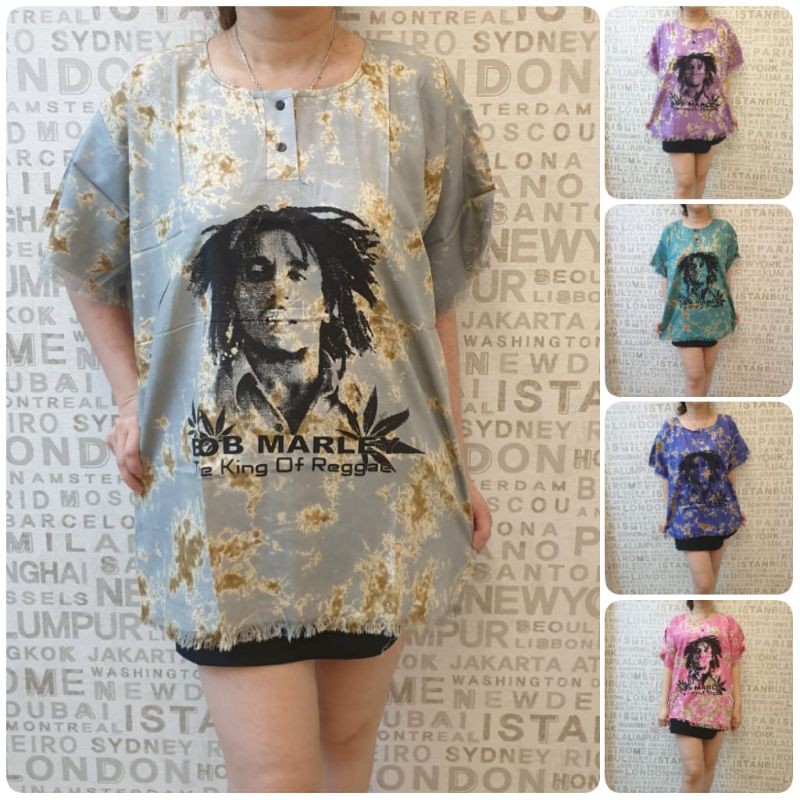 baju Bali katun bob marley janten XL dewasa