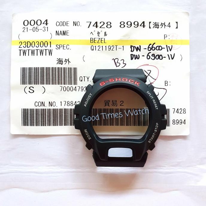 Bezel G-Shock Dw-6600-1V Dw-6900 / Dw 6600 / Dw 6900 Casio Original Terbaru