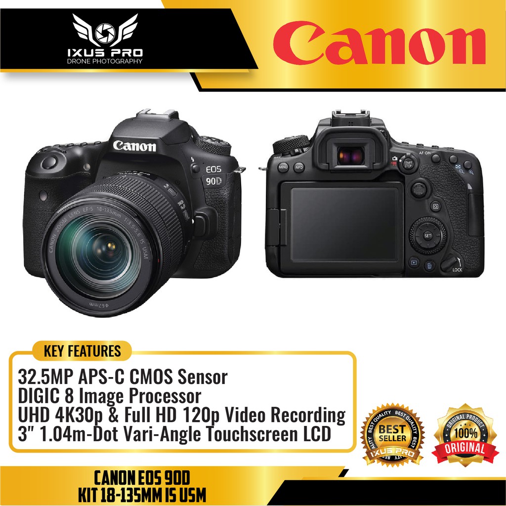 Canon EOS 90D Kit 18-135mm IS USM - Canon EOS DSLR