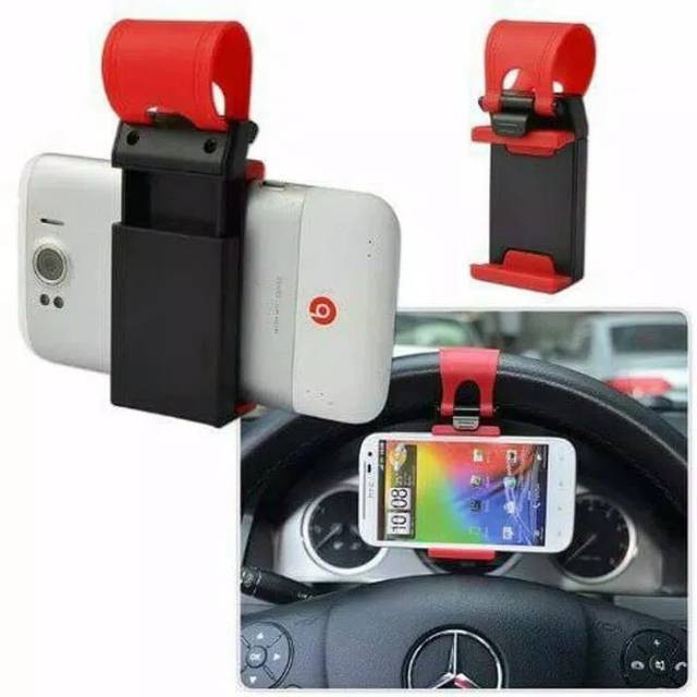 HOLDER SETIR MOBIL / MOTOR / SEPEDA / CAR STEERING HOLDER PHONE