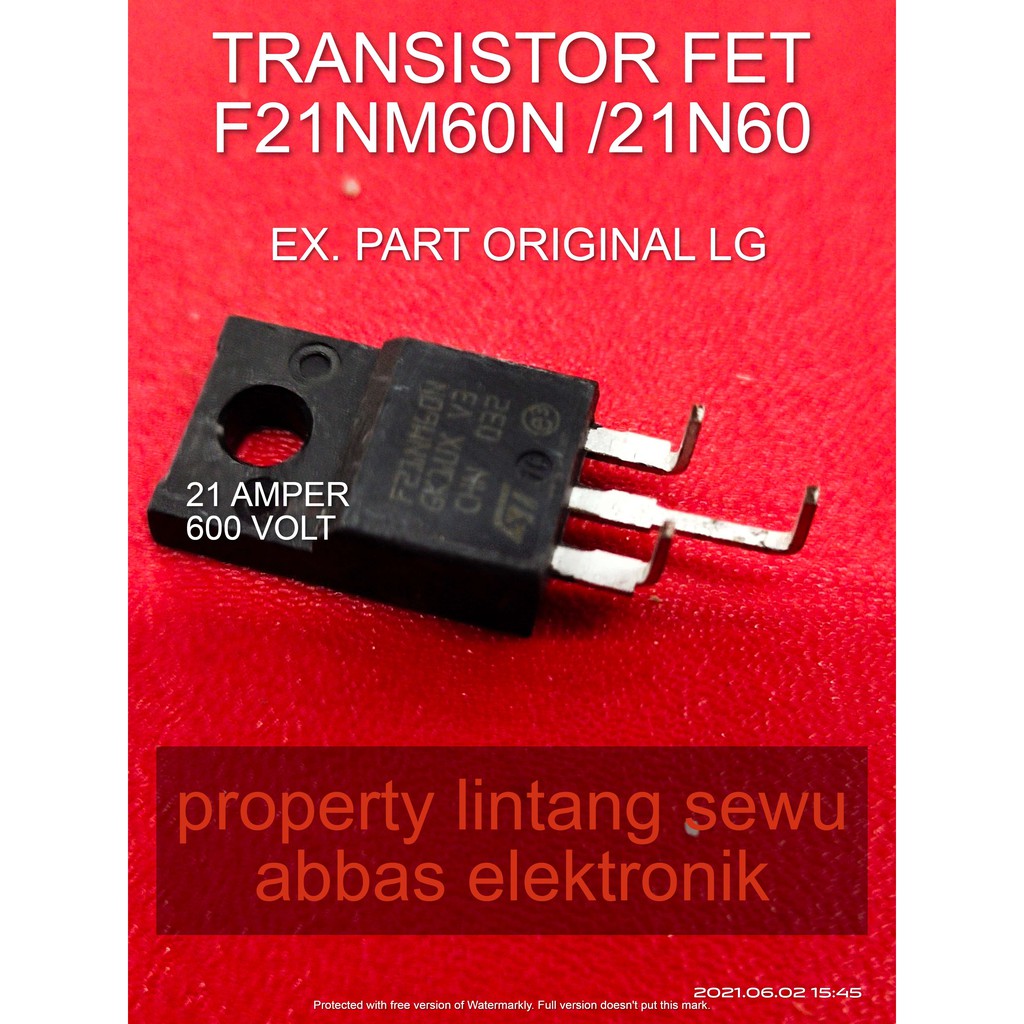 TRANSISTOR FET F21NM60N 21N60  original korea ex LG