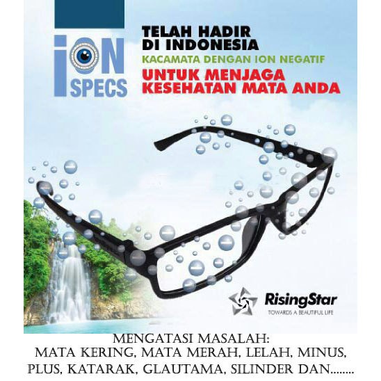✨COD✨ Kacamata Ion Spec Rising Star(Frame) Therapy Mengatasi Masalah Mata