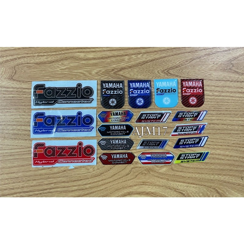 STIKER TIMBUL FAZZIO STOP &amp; START SYSTEM HYBRID MOTOR CYCLE CONNECT