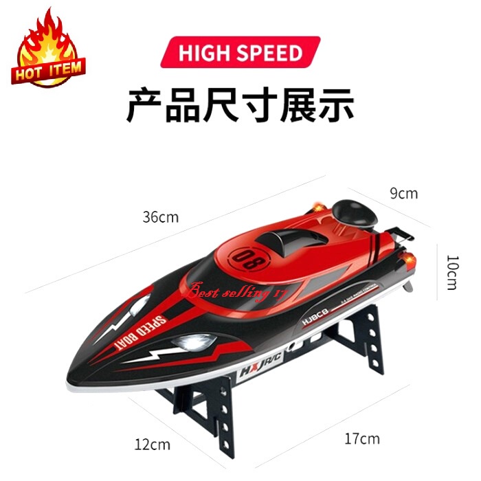 rc boat HJ808 2.4ghz 25kmh speed 150 meter kontrol kapal rc speed boat