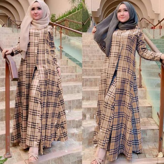 Baju Gamis Setelan Celana Set Luxury Mocca Pz Shopee Indonesia