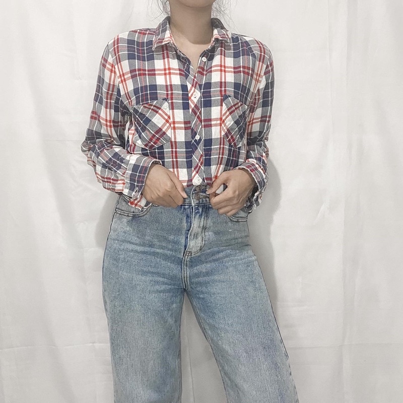 TOPTEN plaid Shirt // Kemeja Flanel // Pakaian Wanita Termurah