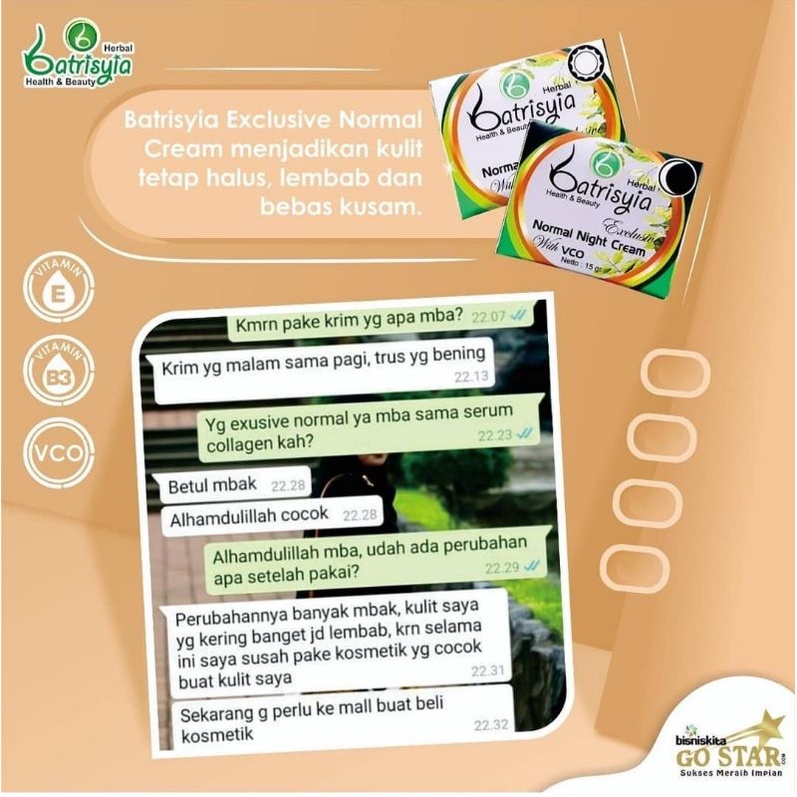 Batrisyia Exclusive normal cream/ Cream normal batrisyia herbal